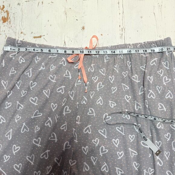 Cuddl Duds 2-Piece Classic Jersey Notch Collar Novelty Pajama Set 3XL Gray White - Picture 15 of 16